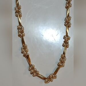 Gold and Pearl Necklace